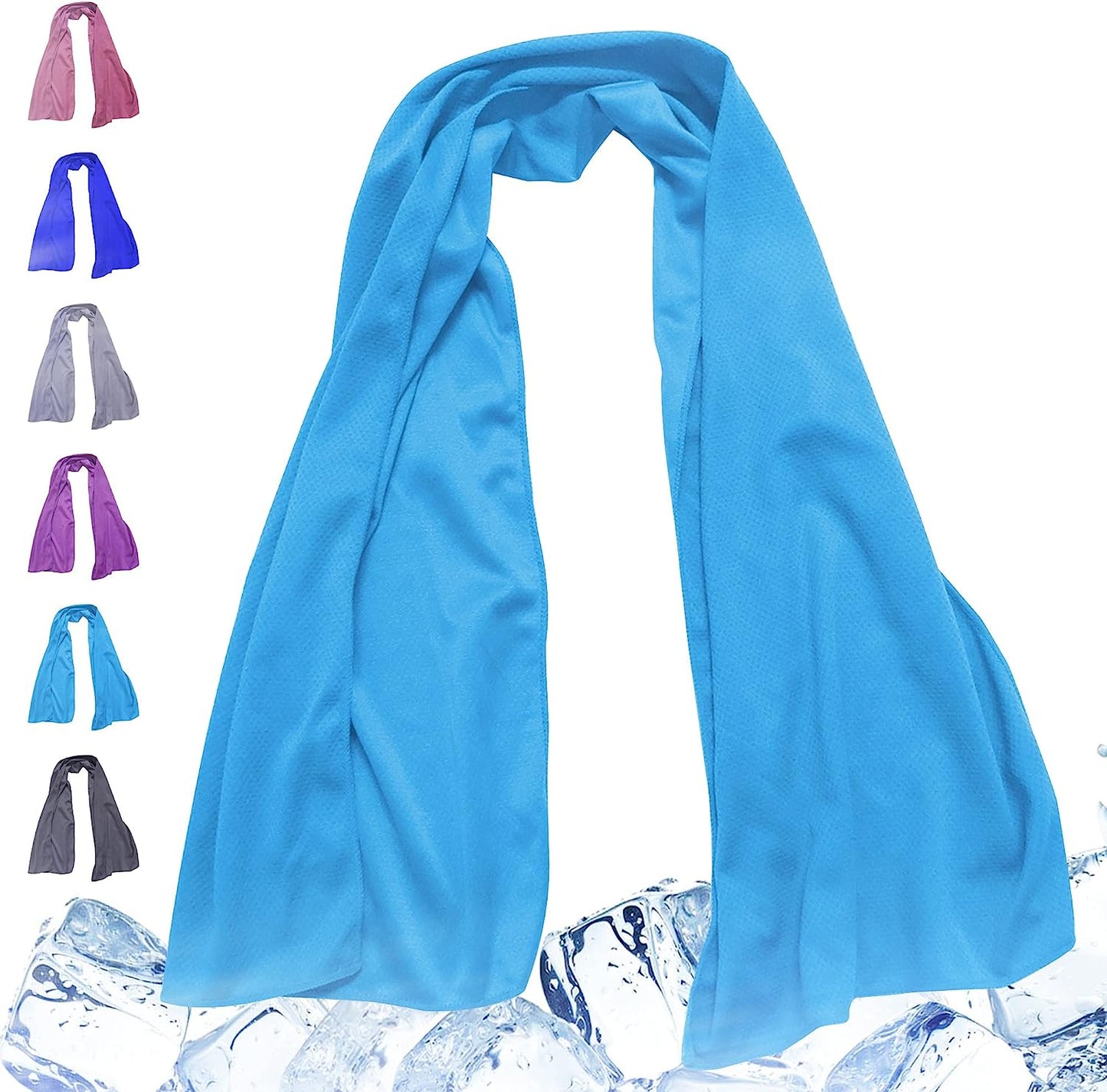 Meiyane Cooling Towels for Neck and Face 15.7" x 43.3" Cooling Towel for Hot Weather Quick Dry Workout Sweat Towel for Gym Soft Breathable Microfiber Towel for Fitness Workout Camping Yoga Women Man (Amazon Cooling Towels)