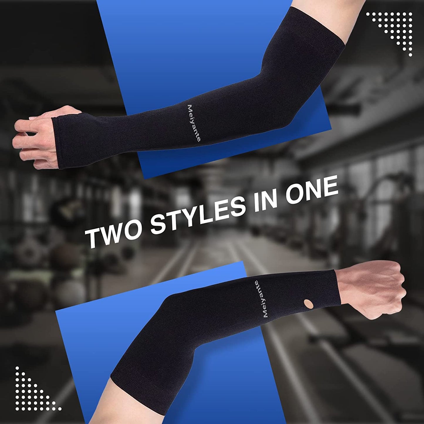 Meiyante Arm Sleeves for Men Women Work 1 Pair UV Sun Protection UPF Long Sleeves Tattoo Cover Up Sleeves to Cover Arm Sleeves Cooling (Amazon Arm Sleeves)