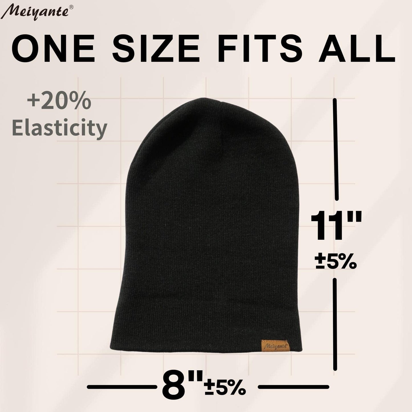 Meiyante Beanie Hats for Men & Women - Warm Stocking Caps for Men & Women, Cuffed Knit Thermal Hats, Gift for Him & Her